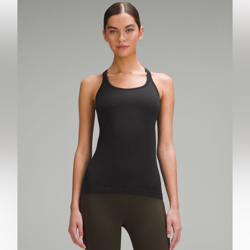 Lululemon Ebb To Street Ribbed Tank in Dark Grey Women’s Size 10